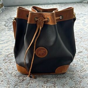 Hunting World Leather Bucket Bag Brown